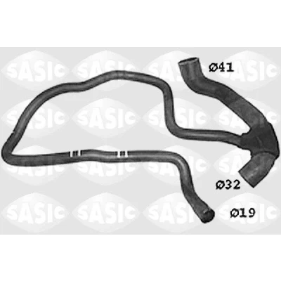 Bild av SASIC SWH6720 Durite De Refroidissement gauche inférieur OPEL: Corsa C 3/5 portes, Tigra Twintop