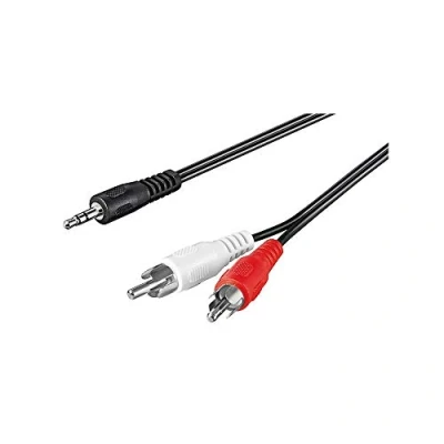 Bild av Pro MiniJack 2xRCA Black 0.5m