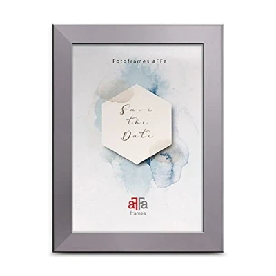 Bild av aFFa frames, Hekla, bildram, MDF fotoram, lättskött, rektangulär, med akrylglasfront, silver, A4, 21 x 29,7 cm