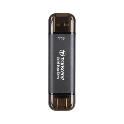 Bild av Transcend ESD310C 1TB bärbar SSD USB typ A, C 10 Gbit/s PS4/PS5 kompatibel, svart TS1TESD310C