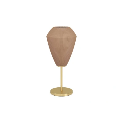 Bild av EGLO Caprarola bordslampa, höjd 46 cm, sandfärg/mässing, glas