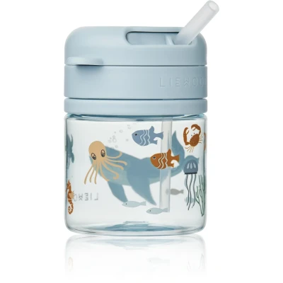 Bild av Liewood Pavia Straw CUP Unisex Babyflaska för barn, Storlek: One Size, Sea creature/sandy