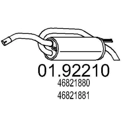 Bild av MTS 01.92210 Silencieux arrière 1050 FIAT: Stilo 3/5 portes