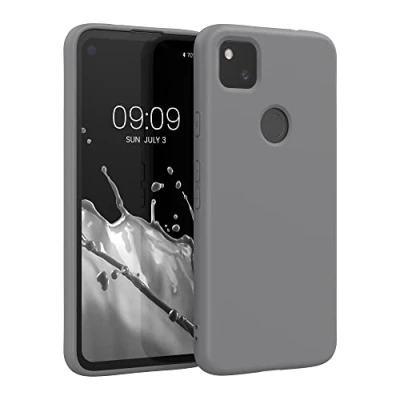 Bild av kwmobile fodral kompatibelt med Google Pixel 4a smalt skyddande TPU silikon telefonskydd stendamm