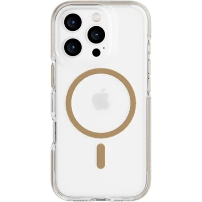 Bild av Tech21 EvoCrystal för iPhone 16 Pro, kompatibel med MagSafe slagskyddsfodral 15 x militär standardtestad i guld