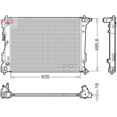 Bild av Kylare, motorkylning DENSO DRM41036