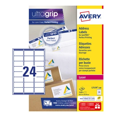 Bild av Avery Zweckform L7159 adressetiketter laser, vit