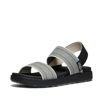 Bild av KEEN kvinnors Elle Backstrap kil sandaler, svart/stjärna vit, 8.5 UK, Svart stjärna, 42 EU