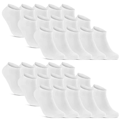 Bild av 10 20 30 Par Sneaker Strumpor Herr &amp; Dam Ankelstrumpor Svart Vit Grå Bomull (30x 35 38)