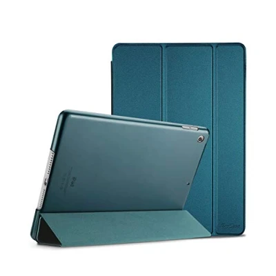 Bild av ProCase Smart fodral till iPad Mini 5 2019 7,9 tum (modell: A2133 A2124 A2126 A2125), ultratunt lätt stativ skyddsskal med genomskinlig frostad baksida blågrön