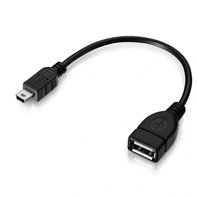Bild av conecto OTG adapter, mini USB kontakt till A uttag, 15 cm, svart