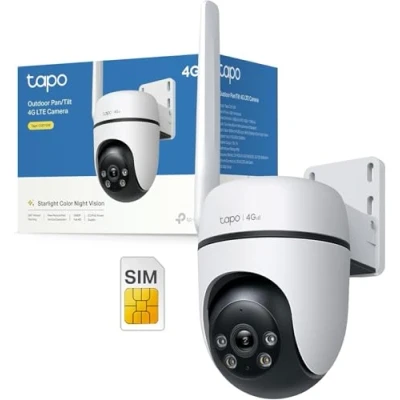 Bild av Tapo C501GW 4G 360 övervakningskamera utomhus, SIM kort (ingår ej), inget behov av Wi FI, färgstark nattsyn, gratis AI detektering, IP66, lokal och molnlagring