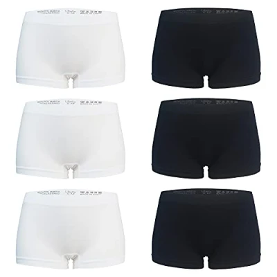 Bild av Libella 6 pack damtrosor boxershorts mikrofiber utan sidosömmar，SHORT Trosor，Basic+ pojkshorts för kvinnor，Damshorts trosor，Underkläder damer ，3908