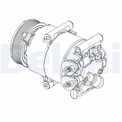Bild av DELPHI CS20324 compresseur De Climatisation VS16 PAG 46 avec huile FORD: FIESTA 6