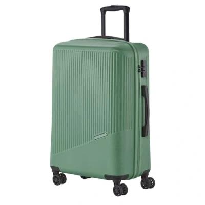 Bild av Travelite 4 hjuls resväska set 3 delar storlekar L/M/S, bagage serie Bali: ABS hårda skal trolleys, Grön, Trolley Größe M (67 cm), med hårt hjul