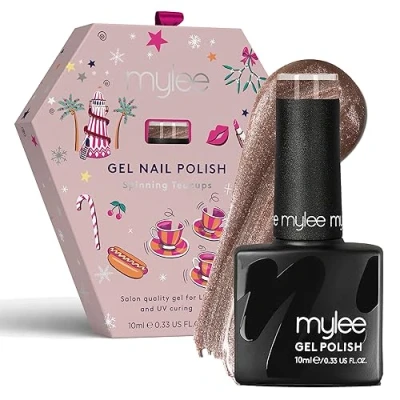 Bild av MYLEE Gel nagellack 10 ml [Snurrande tekoppar] Manikyr, pedikyr UV/LED lack för professionell användning i salongen och hemma [jul 2023] Långvarig lätt att applicera Spinnande tekoppar