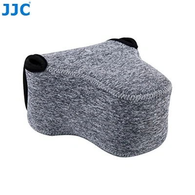 Bild av JJC OC F2BG Ultralätt neopren mörkgrå kameraväska för Fujifilm X T10, T20, A1, A2, A3, M1 + 1650 mm lins/Olympus E M10II, M5II 1442 II lins, Olympus PL8 12 50 lins