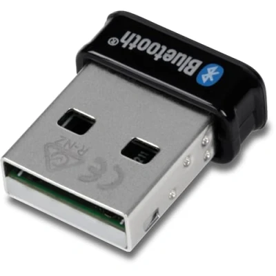 Bild av TRENDnet TBW 110UB Micro Bluetooth 5.0 USB adapter, stöder grundläggande hastighet (BR), Low Energy (BLE), förbättrad datafrekvens (EDR), 100 m (328 fot.) Räckvidd, Windows OS, svart