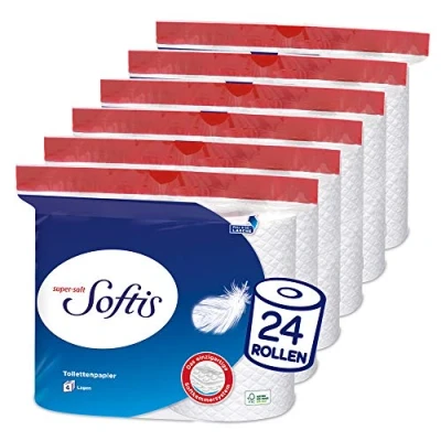 Bild av Softis super soft 418054 Toalettpapper, Vit, 24 stycken