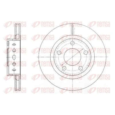 Bild av REMSA 61363.10 Disque de frein Essieu arrière 268,8, 268,8 22 5 ventilé AUDI: A6 C5 Avant, Berline, VOLKSWAGEN: Passat B5 GP Break