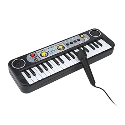 Bild av Elektroniskt piano, 37 tangenter Elektriskt digitalt tangentbord Piano Musikinstrument Barnleksak med mikrofon