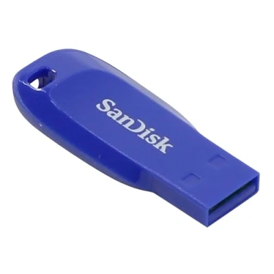Bild av SanDisk SDCZ50C 032G B35BE 32 GB Cruzer Blade USB 2.0 Flash Drive Electric Blue