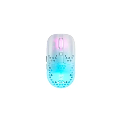 Bild av Xtrfy MZ1 Wireless, ultralätt trådlös spelmus, 2,4 GHz radio, Pixart 3370 sensor, unik form för optimal siktning, RGB belysning, laddningsbar, Vit