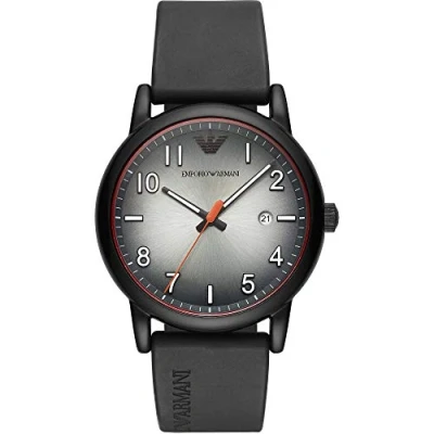 Bild av Emporio Armani herrklocka 3 visare verk datum rostfritt stål roséguld AR11135, 2 t grå/svart, Band