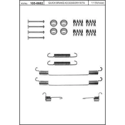 Bild av QUICK BRAKE 105 0682 Kit d&#039;accessoires, mâchoire de frein FIAT: Tipo 3/5 portes, Palio I Weekend