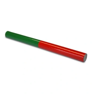 Bild av Pedagogisk magnetisk stång rund magnet 150 x 10 mm, röd grön belagd 400 C Power AlNiCo magneter för experiment, vetenskap och utbildning