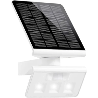 Bild av Steinel LED solcellslampa XSolar L S vit, 140 rörelsedetektor, 8 m räckvidd, perfekt för trädgård, terrass och husvägg