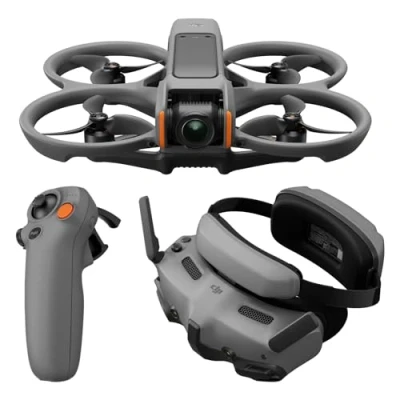 Bild av DJI Avata 2 flyg mer kombo (1 batteri), FPV drönare med 4K kamera, Inbyggt propellerskydd, Flip/roll ett tryck, Goggles 3 och RC Motion ingår, Kameradrönare för POV innehåll