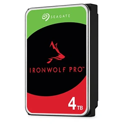 Bild av Seagate IronWolf Pro, 4TB, Intern Hårsddisk, NAS, CMR, 3,5&quot;, SATA 6GB/s, 7200 RPM, 128 MB cache, för NAS RAID, 3 års Rescue Services (ST4000NE001)
