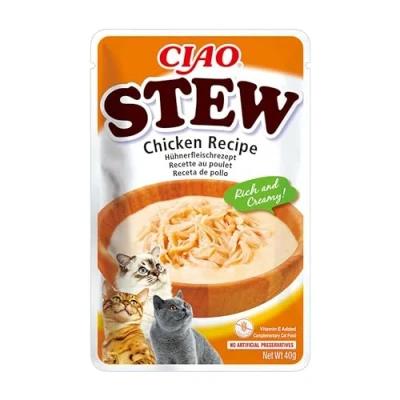 Bild av INABA Foods Cat Ciao Stew Creme kattmat med kycklingsmak 40g