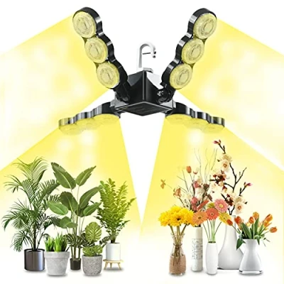 Bild av SANSI 60W Plant Lamp LED Full Spectrum High PPFD (600 Watt Ekvivalent), Krok Vikbar IP65 Grow Light, för inomhusväxter, hydrokultur, suckulenter, plantor, grönsaker, blomsterträdgård 220V