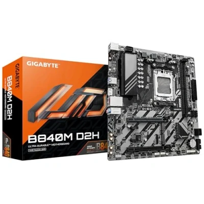 Bild av GIGABYTE B840M D2H motherboard Micro ATX socket AM5 AMD B840 Moderkort DDR5 RAM
