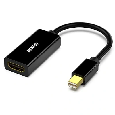 Bild av BENFEI Mini DisplayPort till HDMI adapter, DP (Thunderbolt) adapter guldpläterad sladd för MacBook Pro, Air, Mac mini, Microsoft Surface Pro 3/4, etc