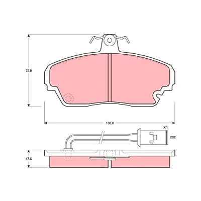 Bild av TRW COTEC GDB851 Jeu de plaquettes frein contact signal d&#039;usure inclus ROVER: 800 Berline, HONDA: LEGEND 1