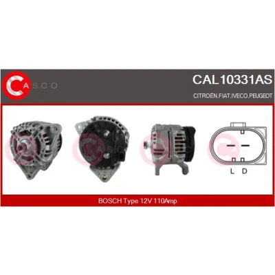 Bild av CASCO CAL10331AS Generator 12V 110A CITROËN: Jumper II Minibuss, Flak/Chassi, IVECO: DAILY 4 Kasten/Kombi, 3 Kasten/Kombi