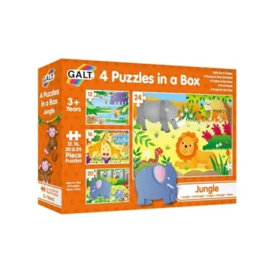 Bild av Galt Toys, 4 Puzzles in a Box Jungle, Animal Jigsaw Puzzle for Kids, Ages 3 Years Plus