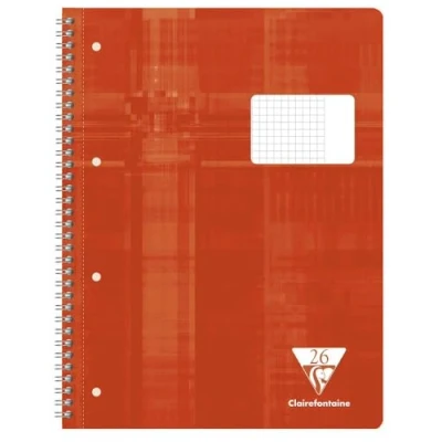 Bild av Clairefontaine 68226C Collegeblock (rutigt med marginal linjering 26, DIN A4, 21 x 29,7 cm, 80 ark) 1 st slumpmässig färg