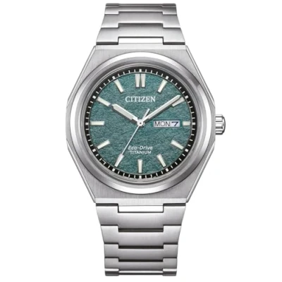 Bild av Citizen AW0130 85X Eco Drive klocka herrklocka titan 10 bar analog datum silver, Armband
