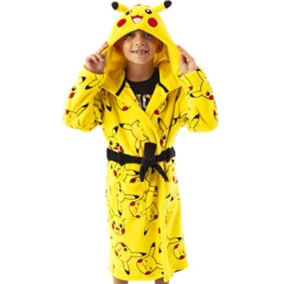 Bild av Pokemon Morgonrock Pikachu ansikte gul barn ficka badrock