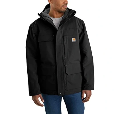 Bild av Carhartt Super Dux avslappnad passform isolerad traditionell rock för män, Svart, XL