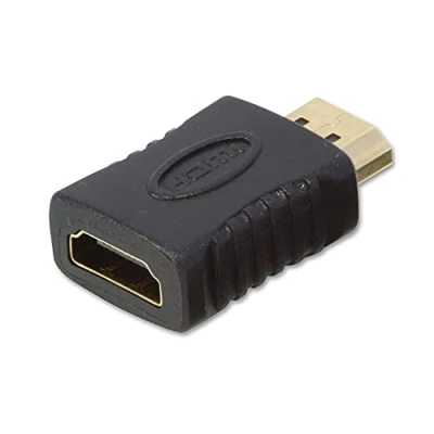 Bild av LINDY 41232 HDMI CEC mindre adapter typ A hane till hona, ta bort linje terminering pin 13 kompatibilitet fixa problemlösare EasyLink SimpleLink Anynet+ BRAVIA Sync, svart