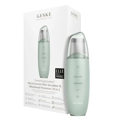 Bild av Geske Microcurrent SKIN Scrubber Blackhead Remover 9 IN 1 Electronic Tools SMARTAPPGUIDED Ansiktsvård tillbehör, Storlek: One Size, Green