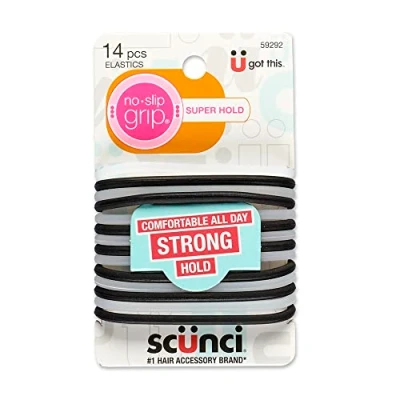 Bild av Scunci No slip Grip Evolution Jelly Ponytailers, 14 räkningar, färger May Vary