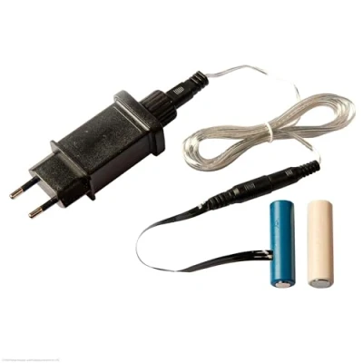 Bild av Hellum Battery Adapter, 3V Power Adapter Replacement for AA x 2 Pieces Batteries, Dummys Batteries Supply with 1.8m Cable Powered Light