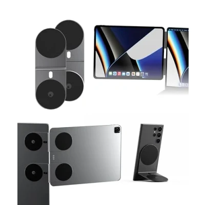 Bild av Rolling Square Edge Pro Tablet Kit Magnetiskt stöd för surfplattor och mobiltelefoner Smartworking tillbehör, kompatibel med MagSafe, alla telefoner, rymdgrå