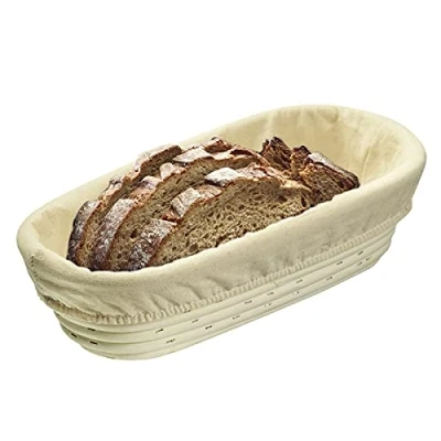 Bild av Westmark Skydd för jäskorgar, ovala korg, 27,5 x 14 cm, bomull, beige, 3203226B
